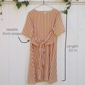 Yellow & White Striped Dress